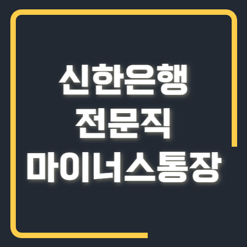 신한은행 전문직 마이너스통장