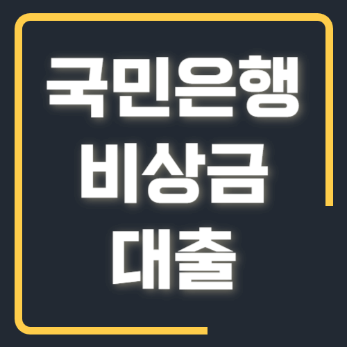 국민은행 비상금대출