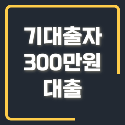 기대출 과다자 300만원 대출