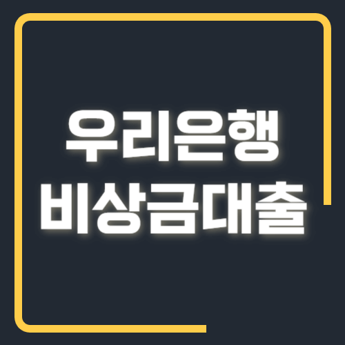 우리은행 비상금대출